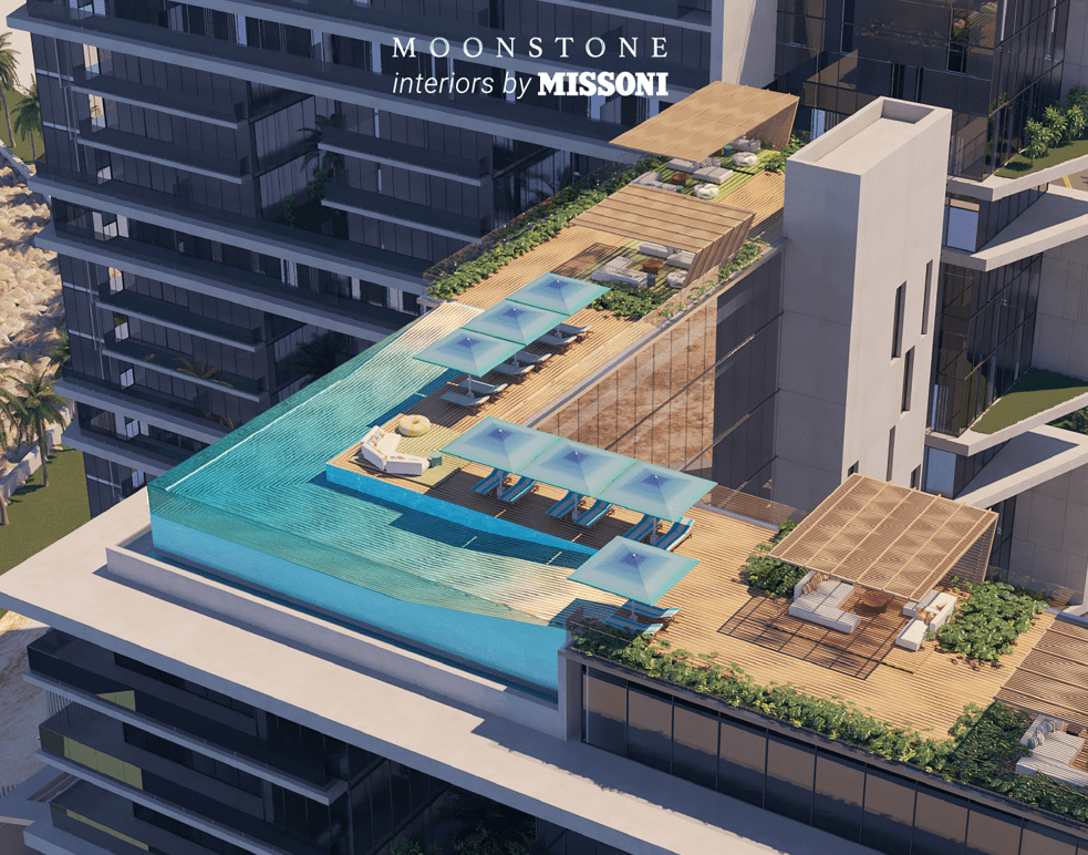 Moonstone Interiors by Missoni, image 2 of 5. Render supplied by developer.