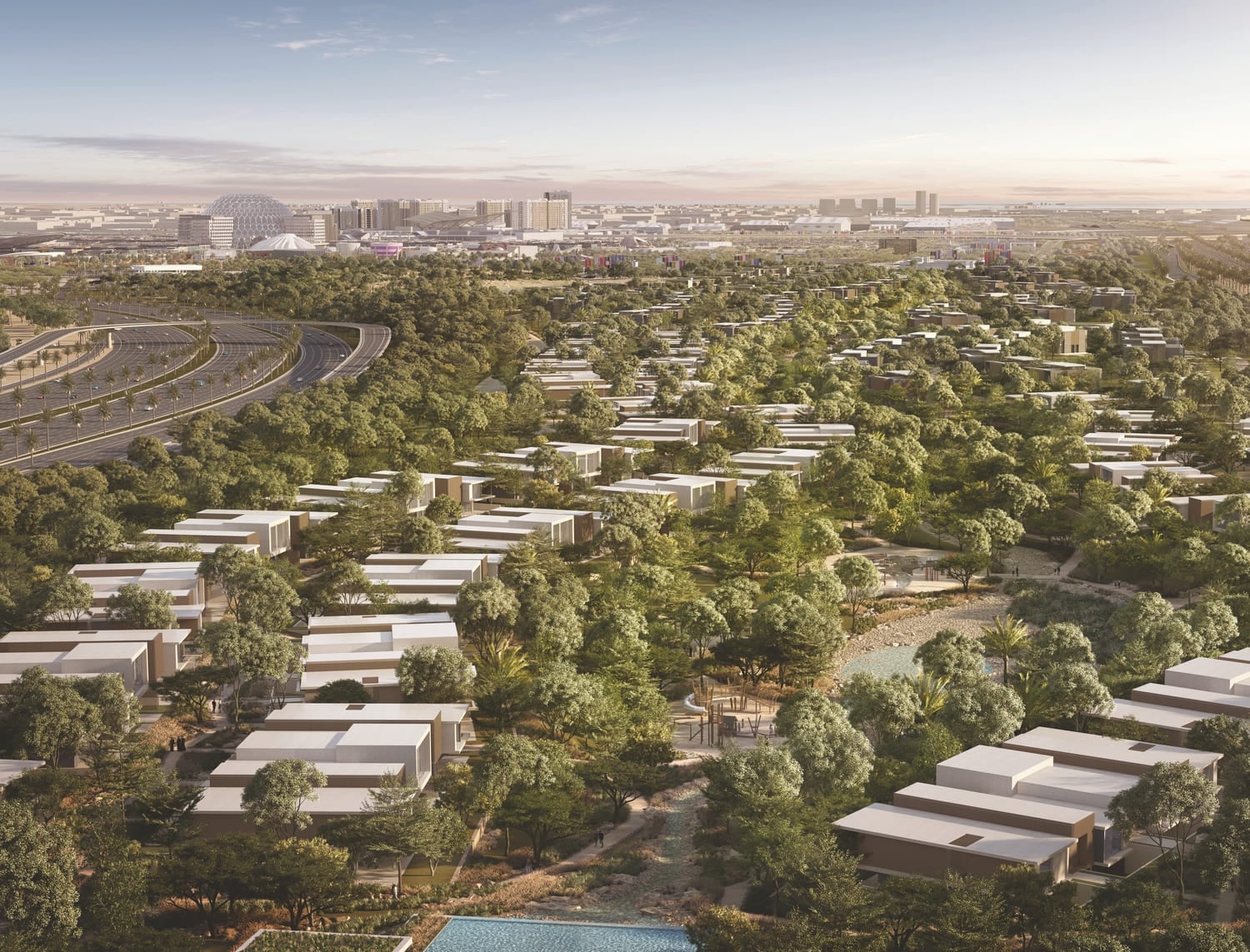 Maha Villas by Expo City, image 3 of 6. Render supplied by developer.