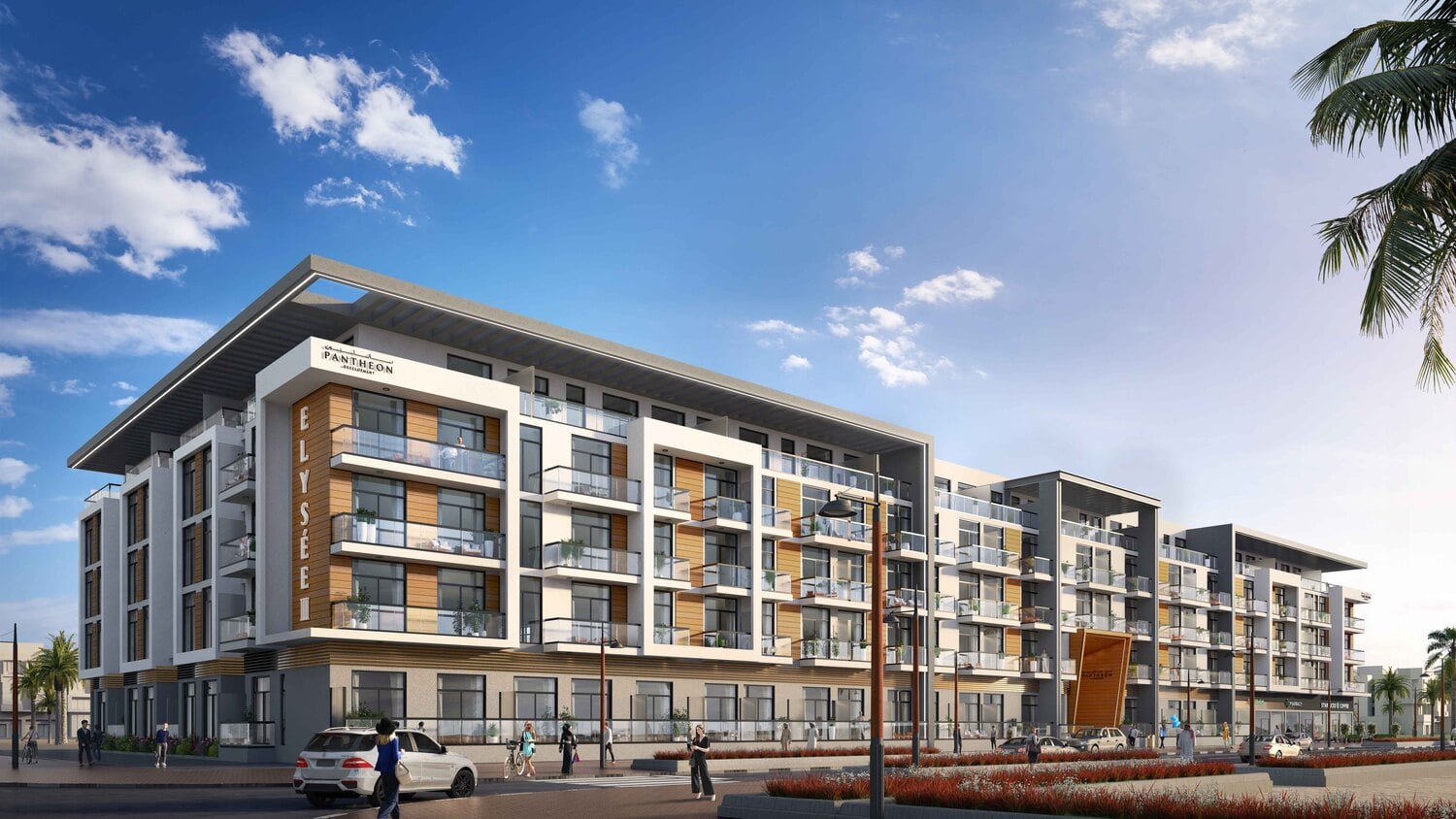 Pantheon Elysee III, JVC (Jumeirah Village Circle). Render supplied by developer.