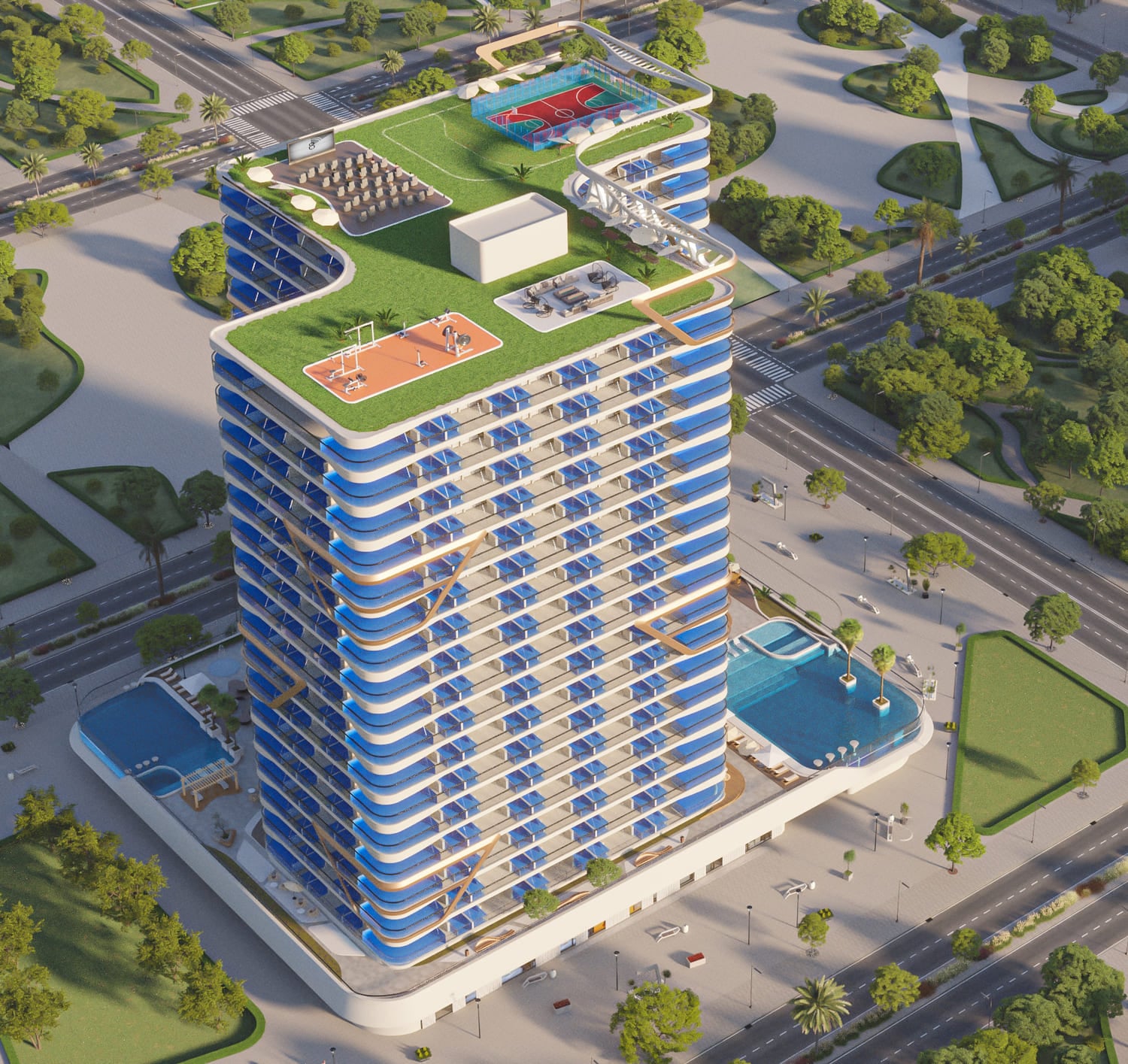Samana Skyros, image 3 of 15. Render supplied by developer.