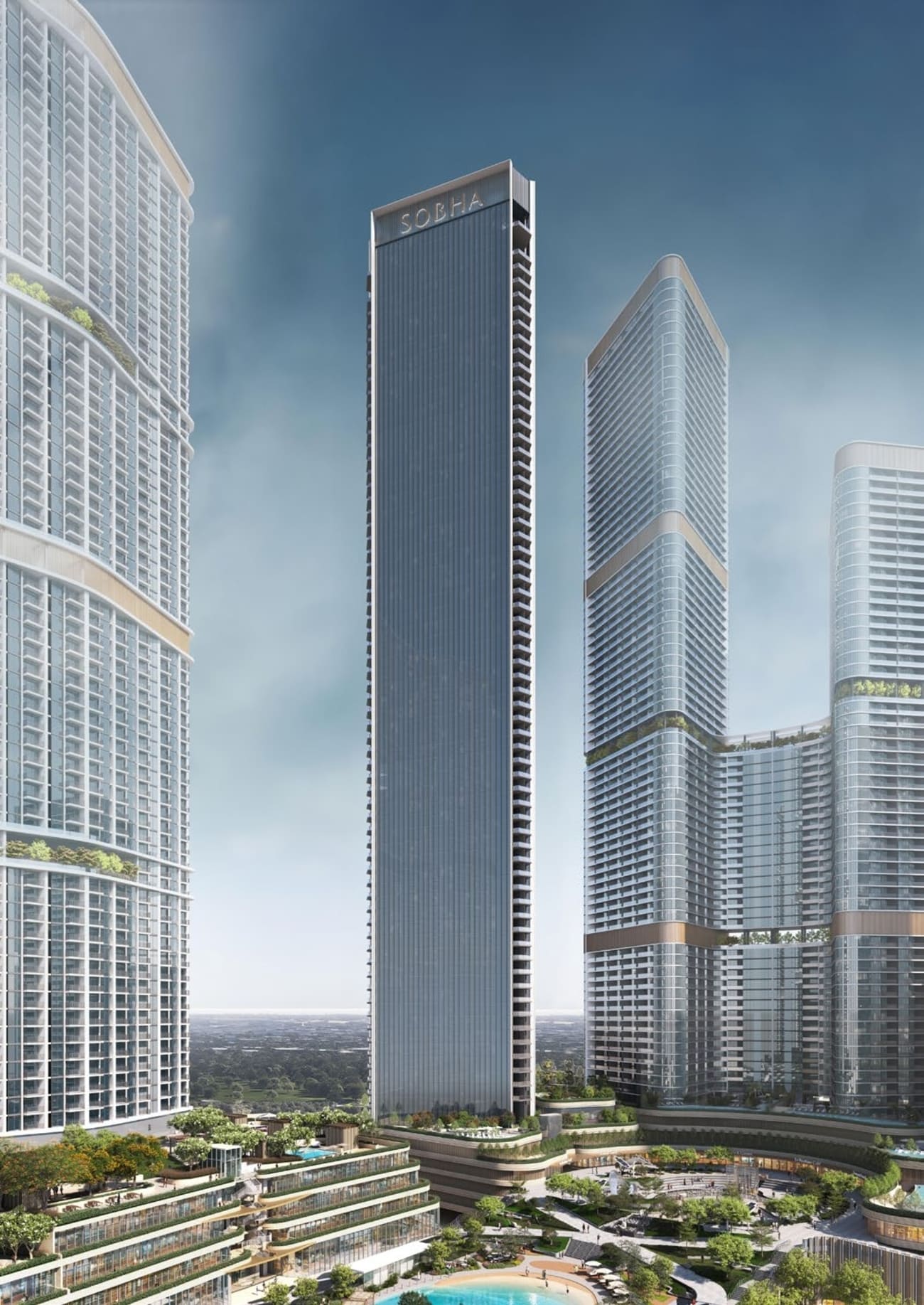 The S at Sobha Hartland II by Sobha, image 1 of 10. Render supplied by developer.