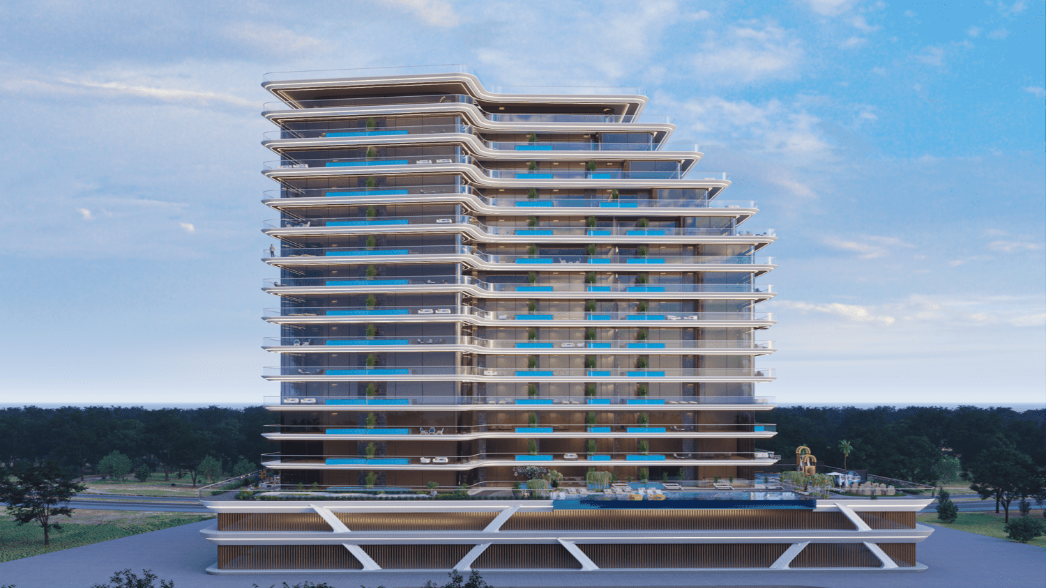 Samana Golf Views by Samana, Dubai Sports City. Render supplied by developer.