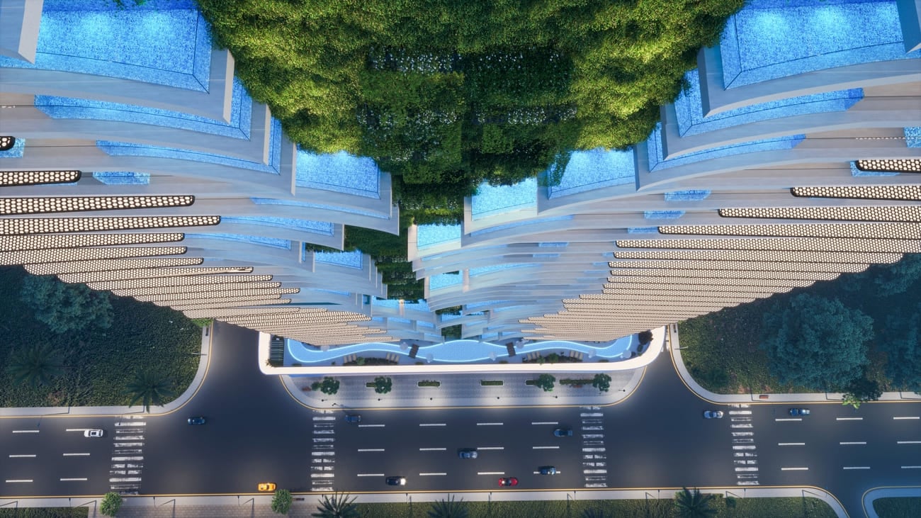 Samana Barari Lagoons, image 4 of 10. Render supplied by developer.