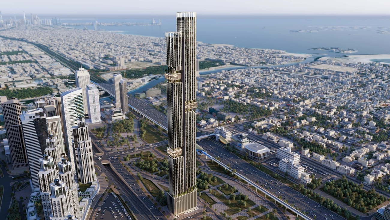 DWTN Residences by Deyaar Development, Business Bay. Render supplied by developer.