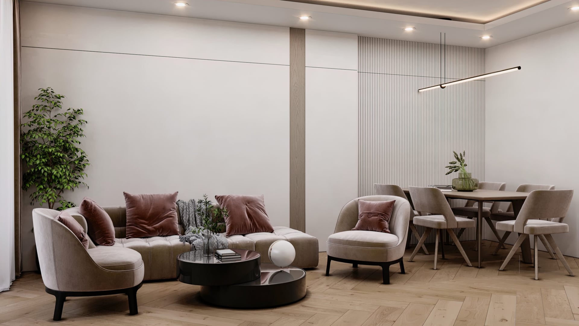 Alef Noon Residence by Al Bait Al Duwaliy, image 4 of 7. Render supplied by developer.