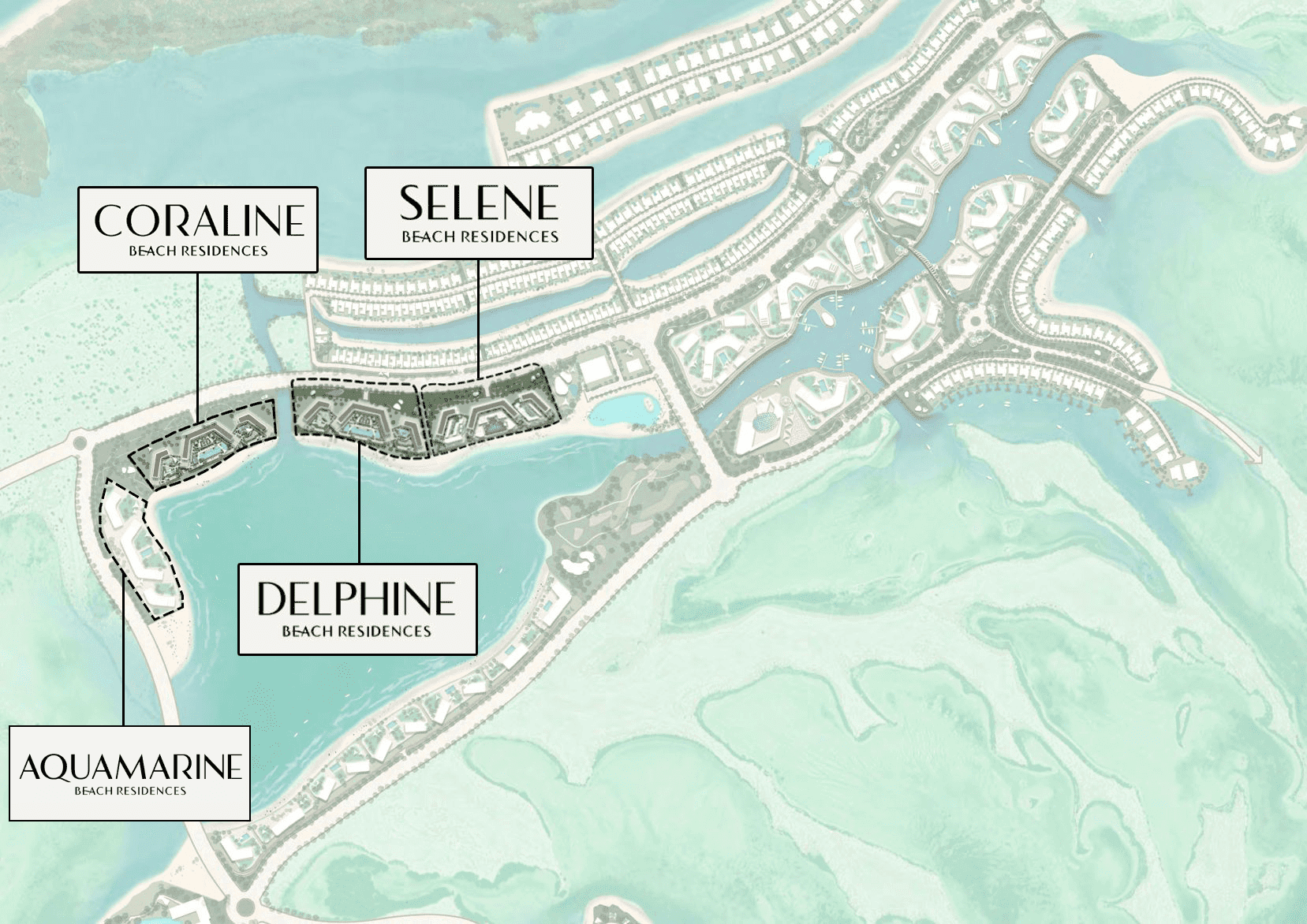Beach Residences at Siniya Island by Sobha, image 7 of 7. Render supplied by developer.
