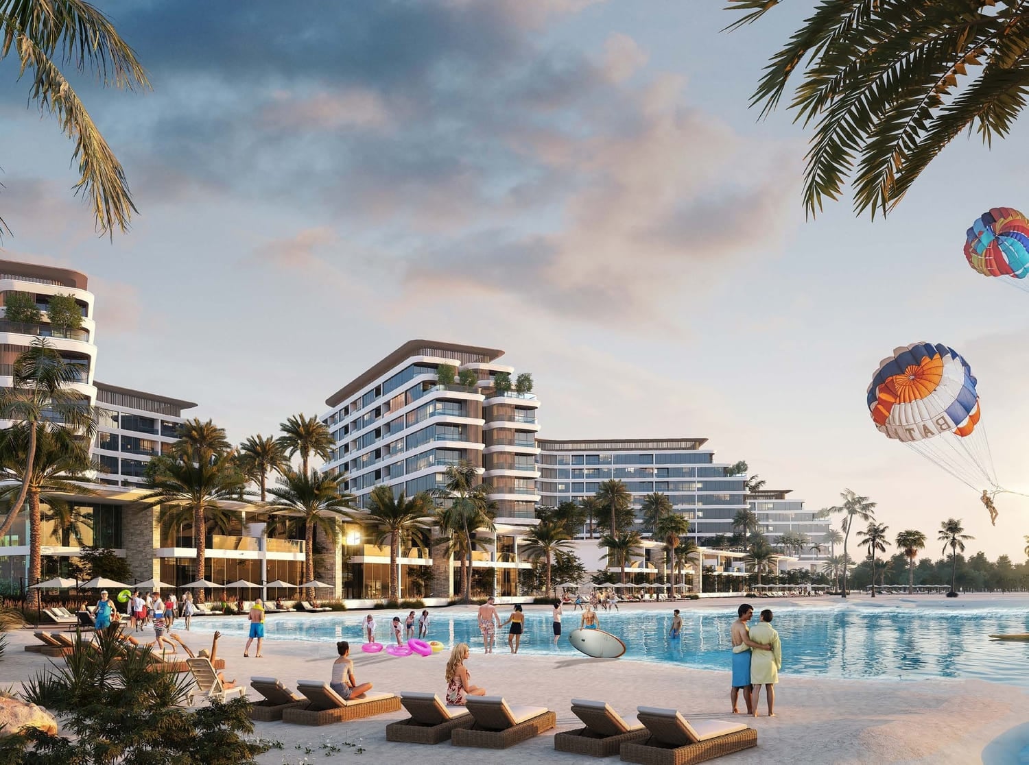 Yachtside Marina Residences by Sobha, image 1 of 8. Render supplied by developer.
