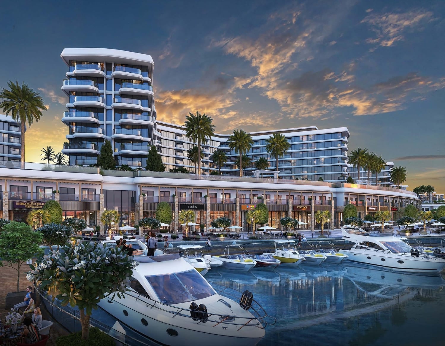 Yachtside Marina Residences by Sobha, image 3 of 8. Render supplied by developer.