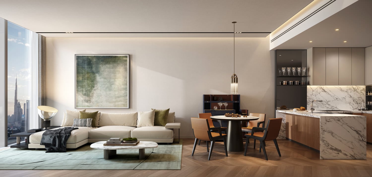 Jumeirah Residences Emirates Towers by Meraas, image 10 of 27. Render supplied by developer.