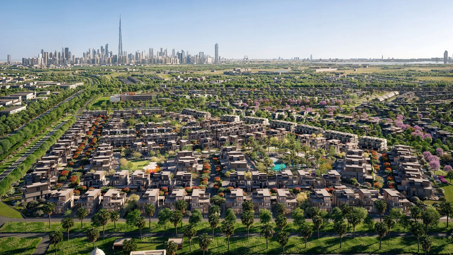 Nad Al Sheba Gardens Phase 11 by Meraas, image 1 of 24. Render supplied by developer.