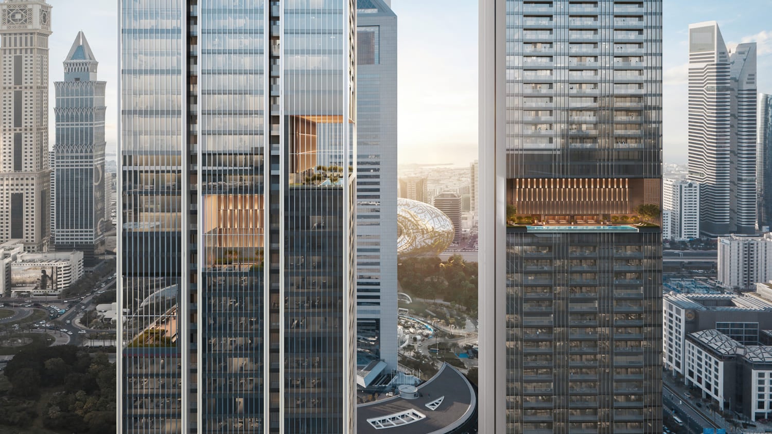 Jumeirah Residences Emirates Towers by Meraas, image 3 of 27. Render supplied by developer.