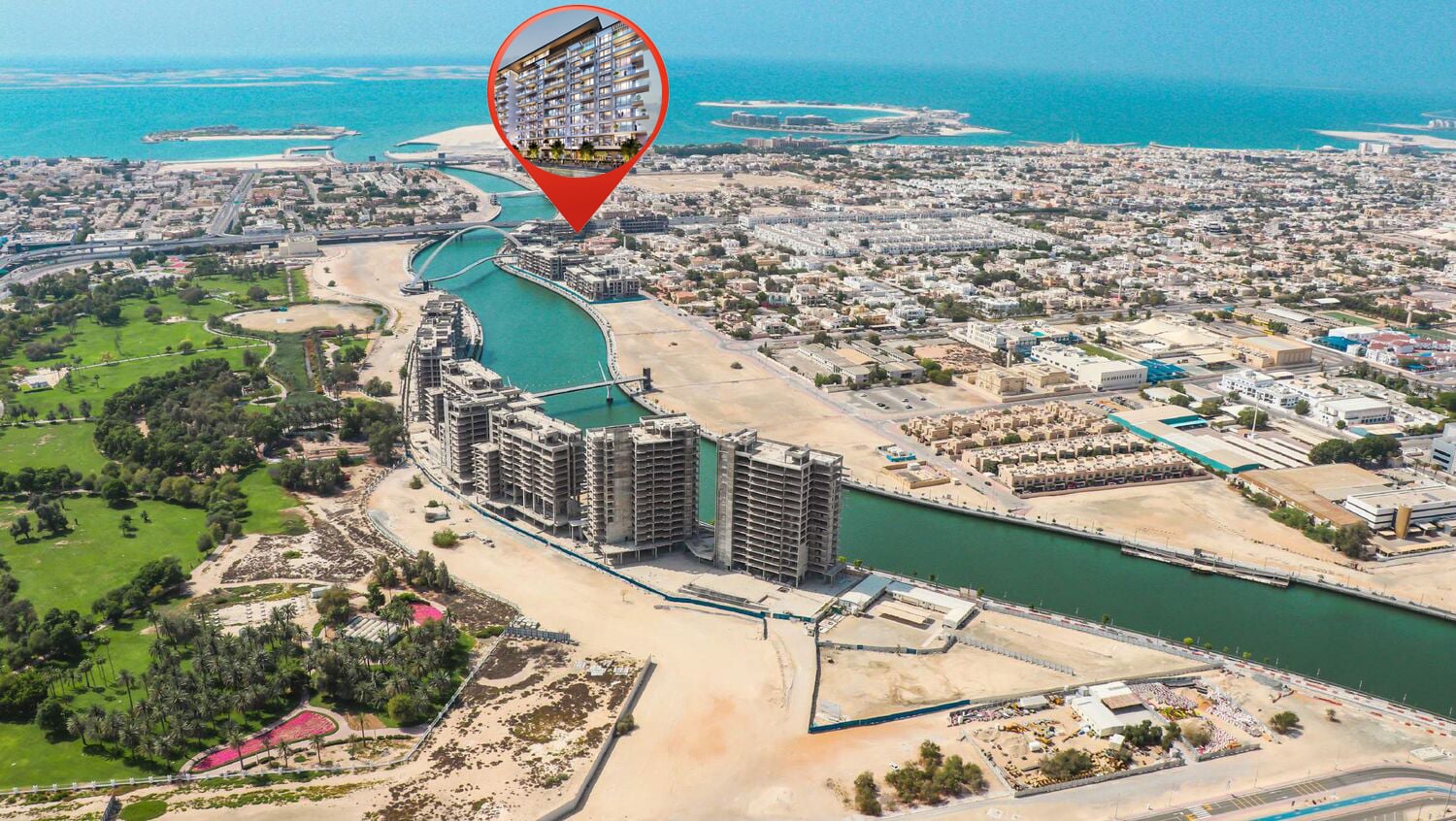 Canal Front Residences 3 and 4 by Meydan, image 9 of 9. Render supplied by developer.