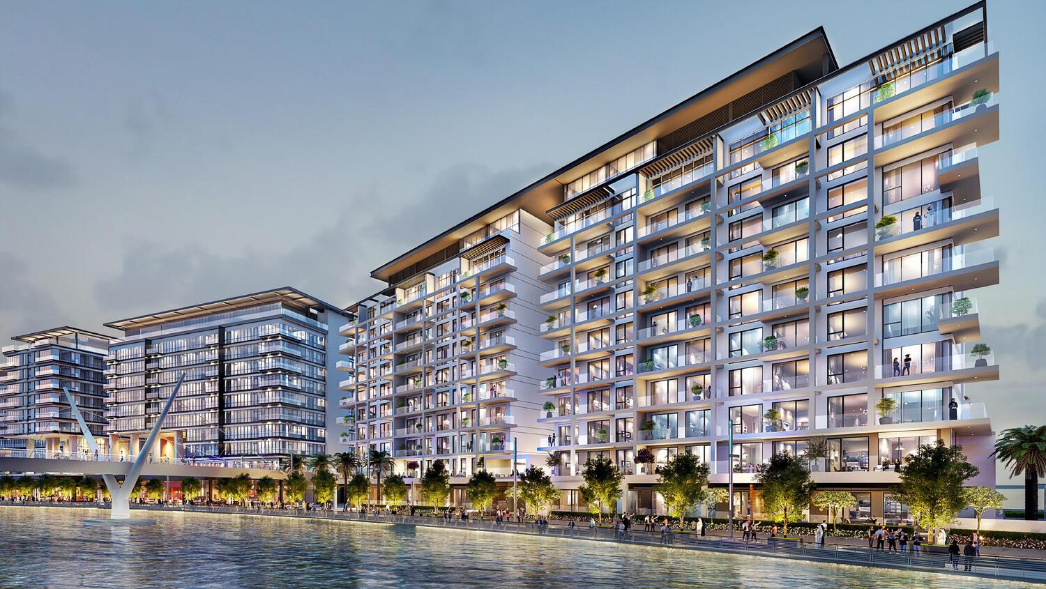 Canal Front Residences 3 and 4 by Meydan, image 2 of 9. Render supplied by developer.
