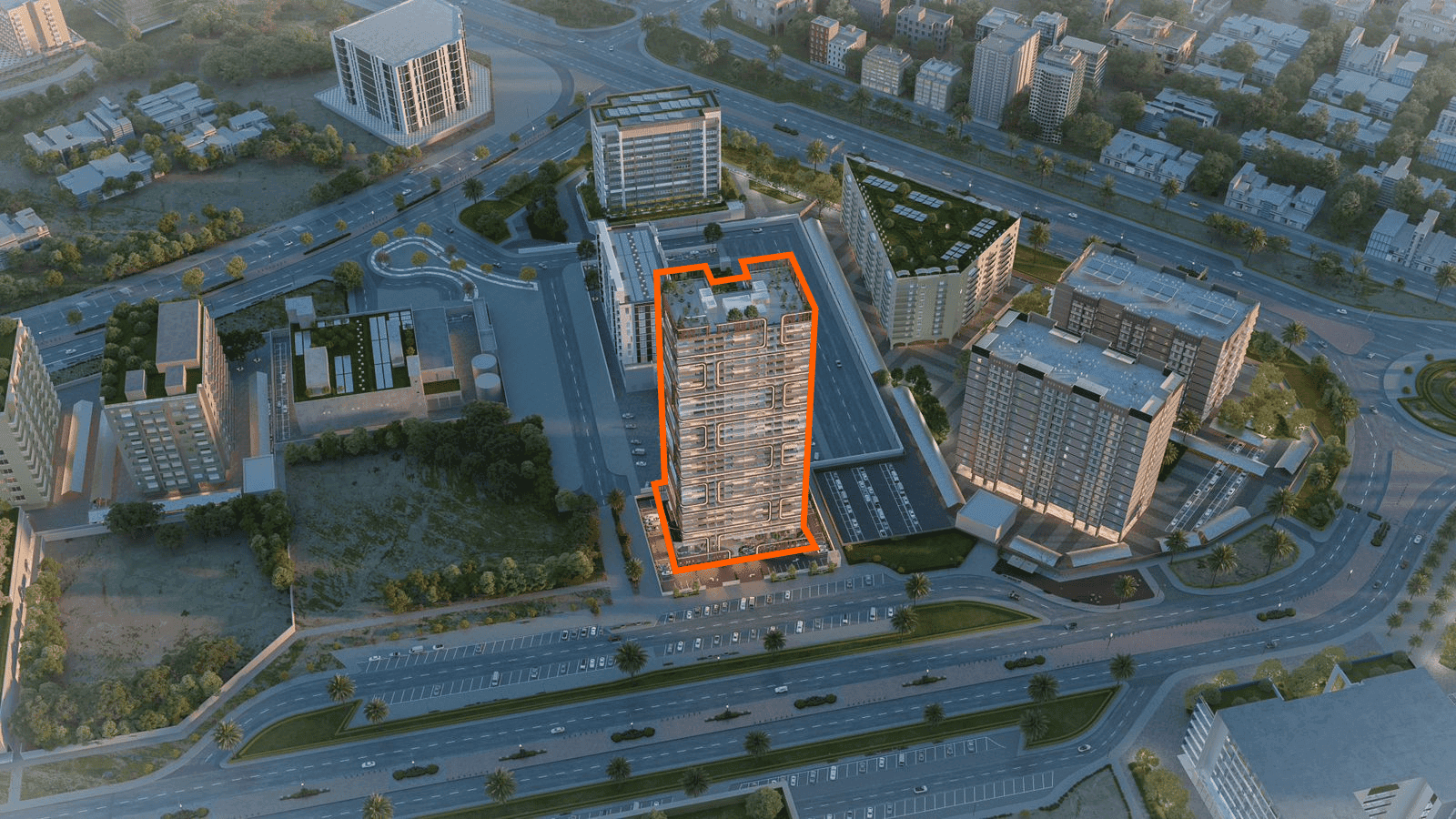 Empire Lake Views by Empire Developments, Liwan. Render supplied by developer.