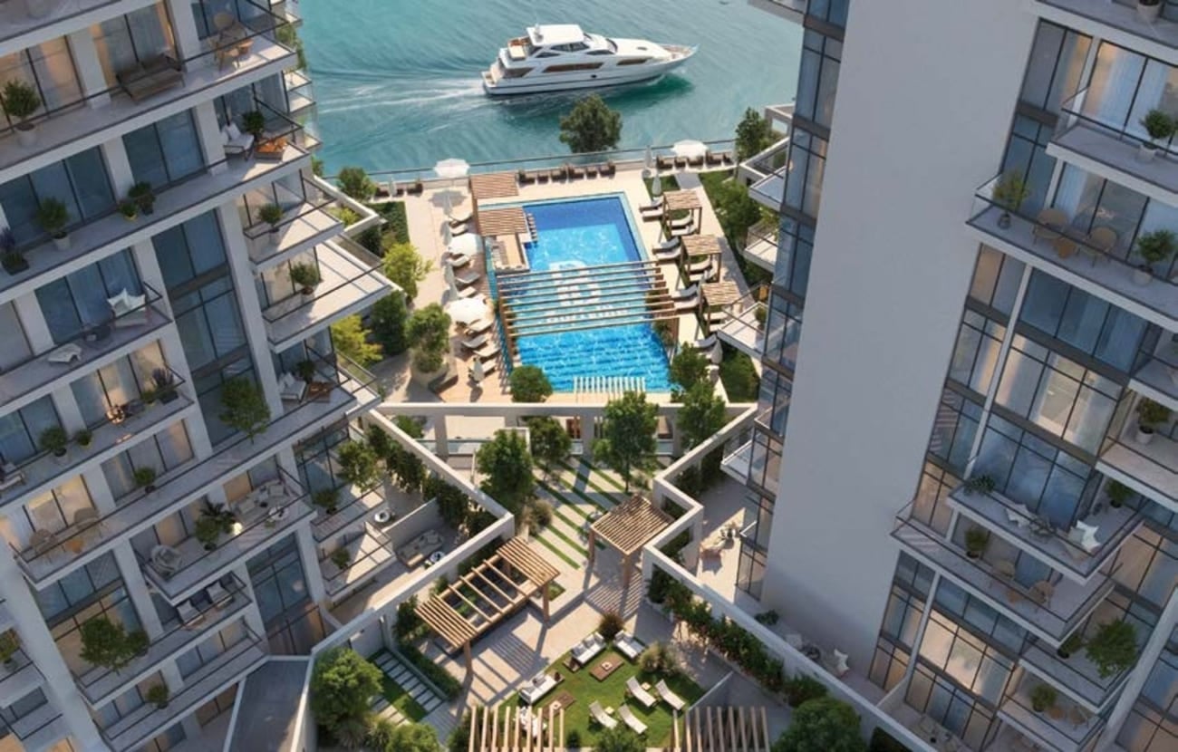 Bab Al Qasr Canal View Residence 22 by Burtville Developments, image 4 of 14. Render supplied by developer.
