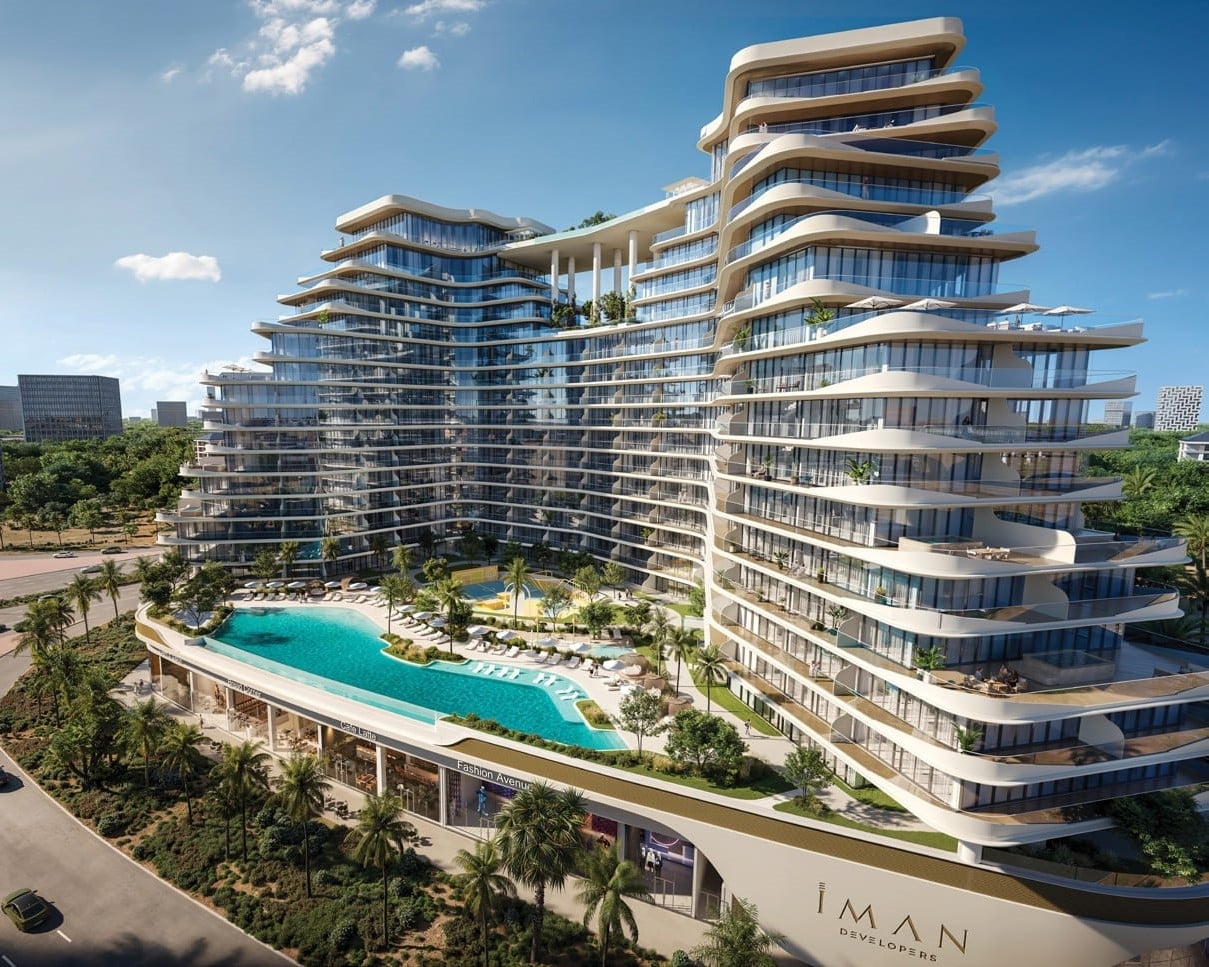 15 Cascade Featured by Versace Ceramics, image 1 of 8. Render supplied by developer.