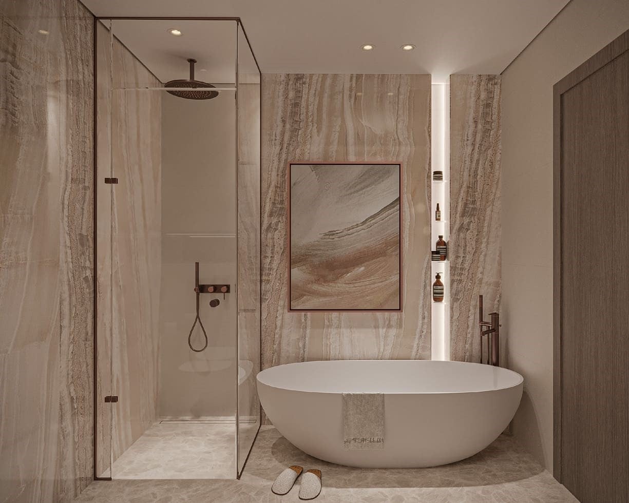 15 Cascade Featured by Versace Ceramics, image 7 of 8. Render supplied by developer.