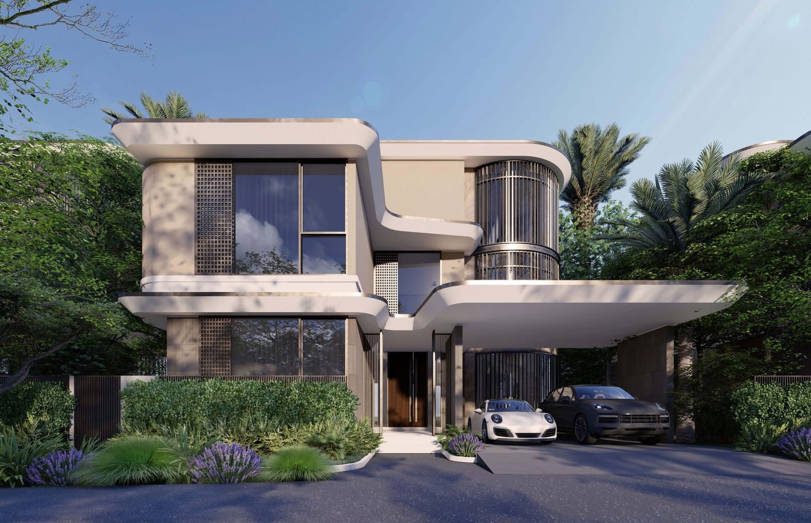 Wadi Villas by Arista Properties, image 2 of 23. Render supplied by developer.
