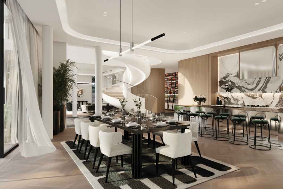 Taraf Karl Lagerfeld Villas, image 4 of 9. Render supplied by developer.