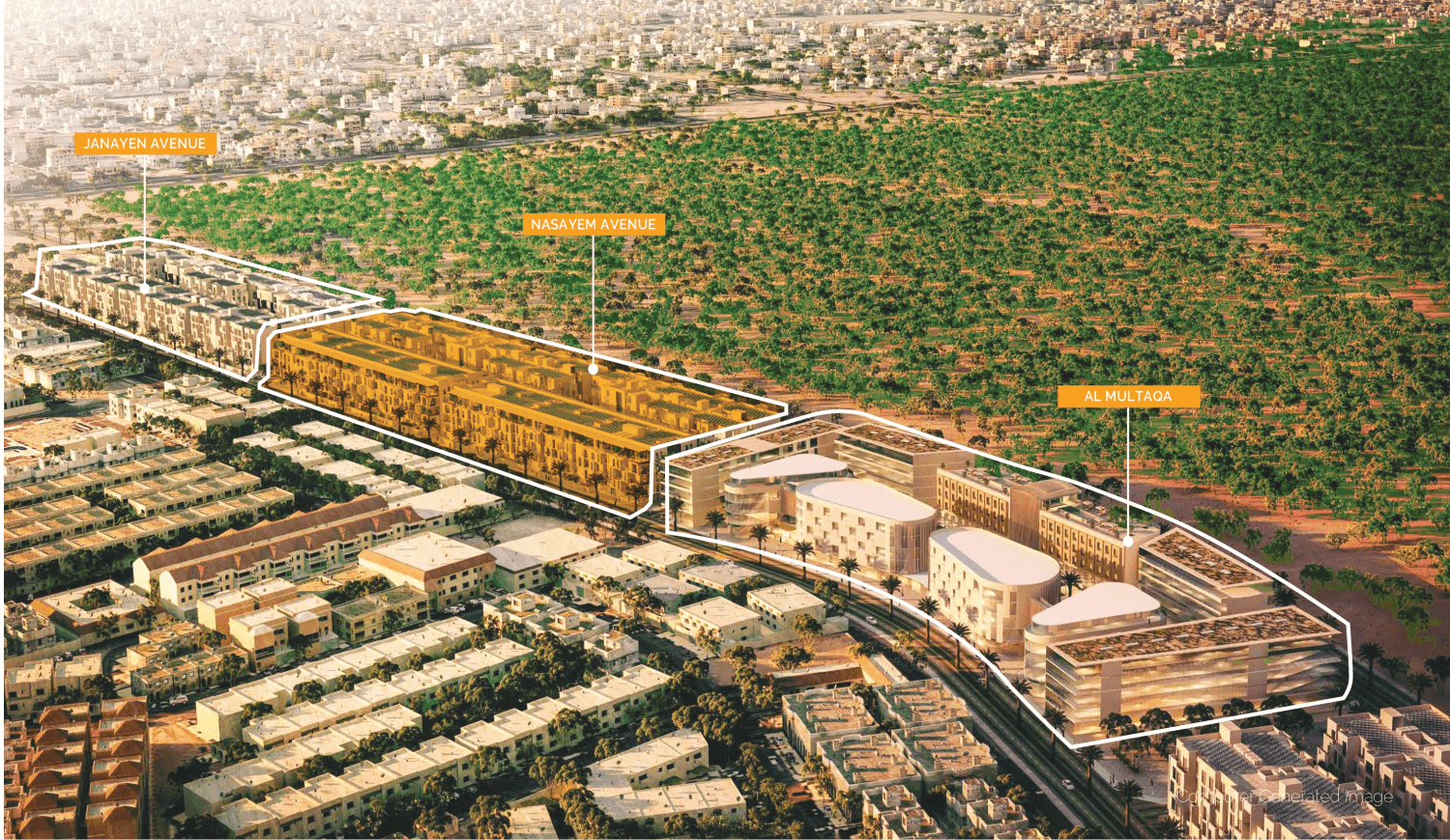 Nasayem Avenue by Dubai Investments, image 6 of 6. Render supplied by developer.