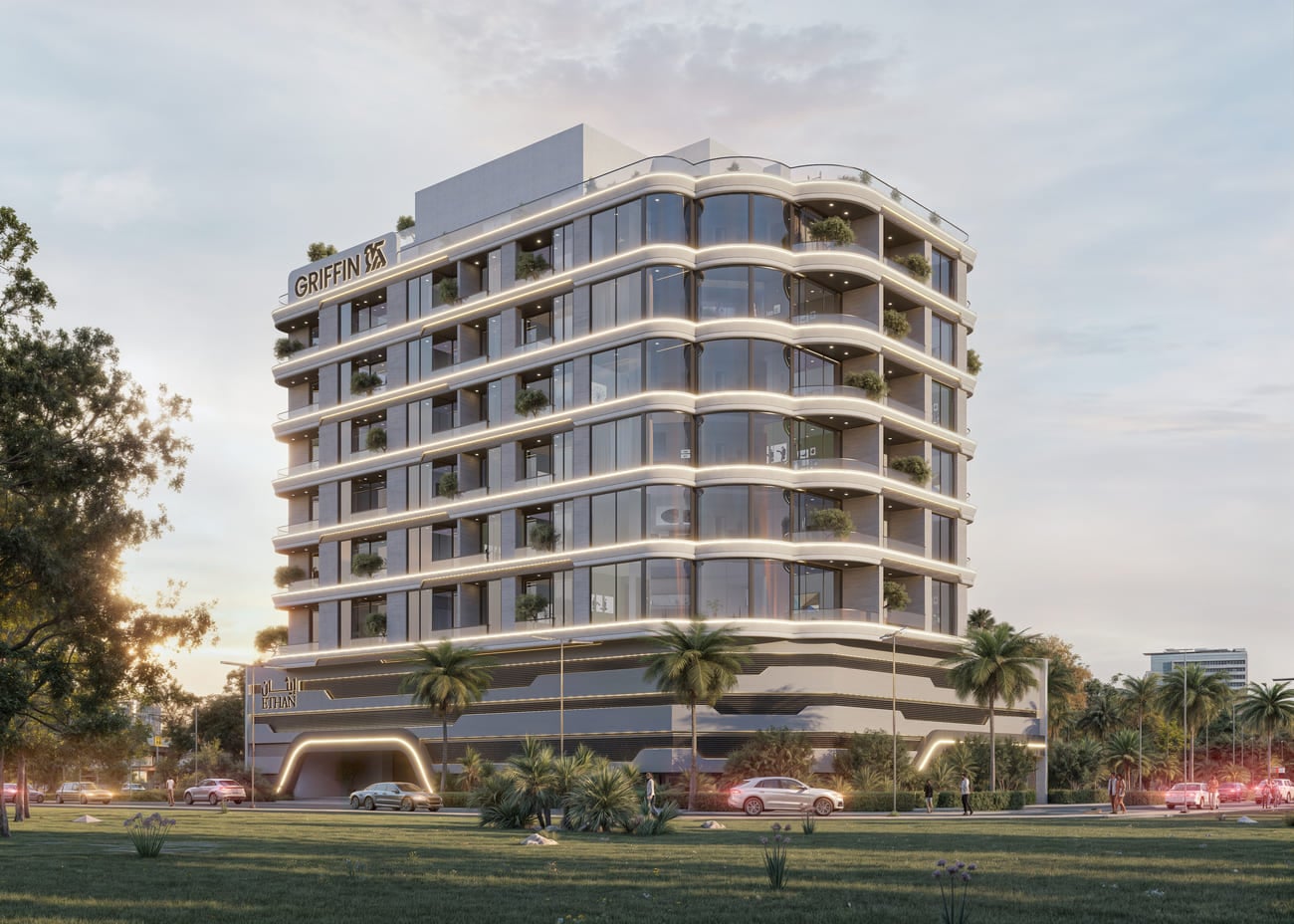 Ethan by Griffin Real Estate Development, Meydan. Render supplied by developer.