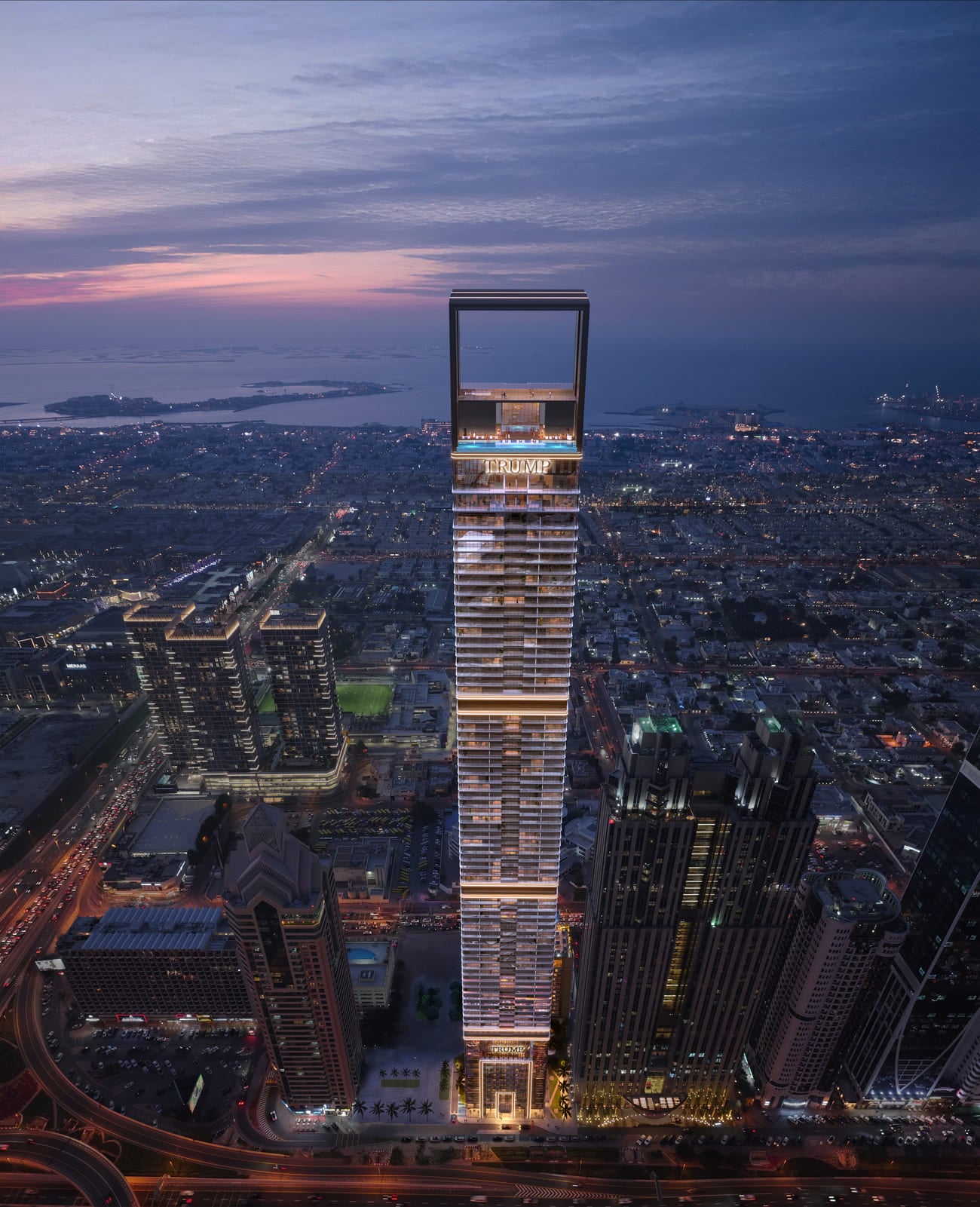 Trump International Hotel and Tower by Dar Global, image 1 of 15. Render supplied by developer.