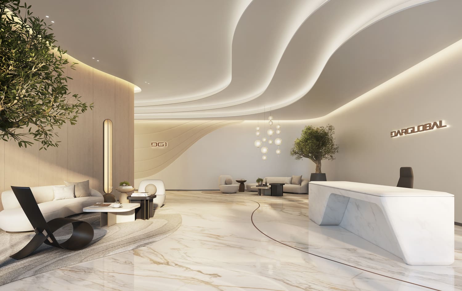 DG1 Living by Dar Global, image 10 of 10. Render supplied by developer.