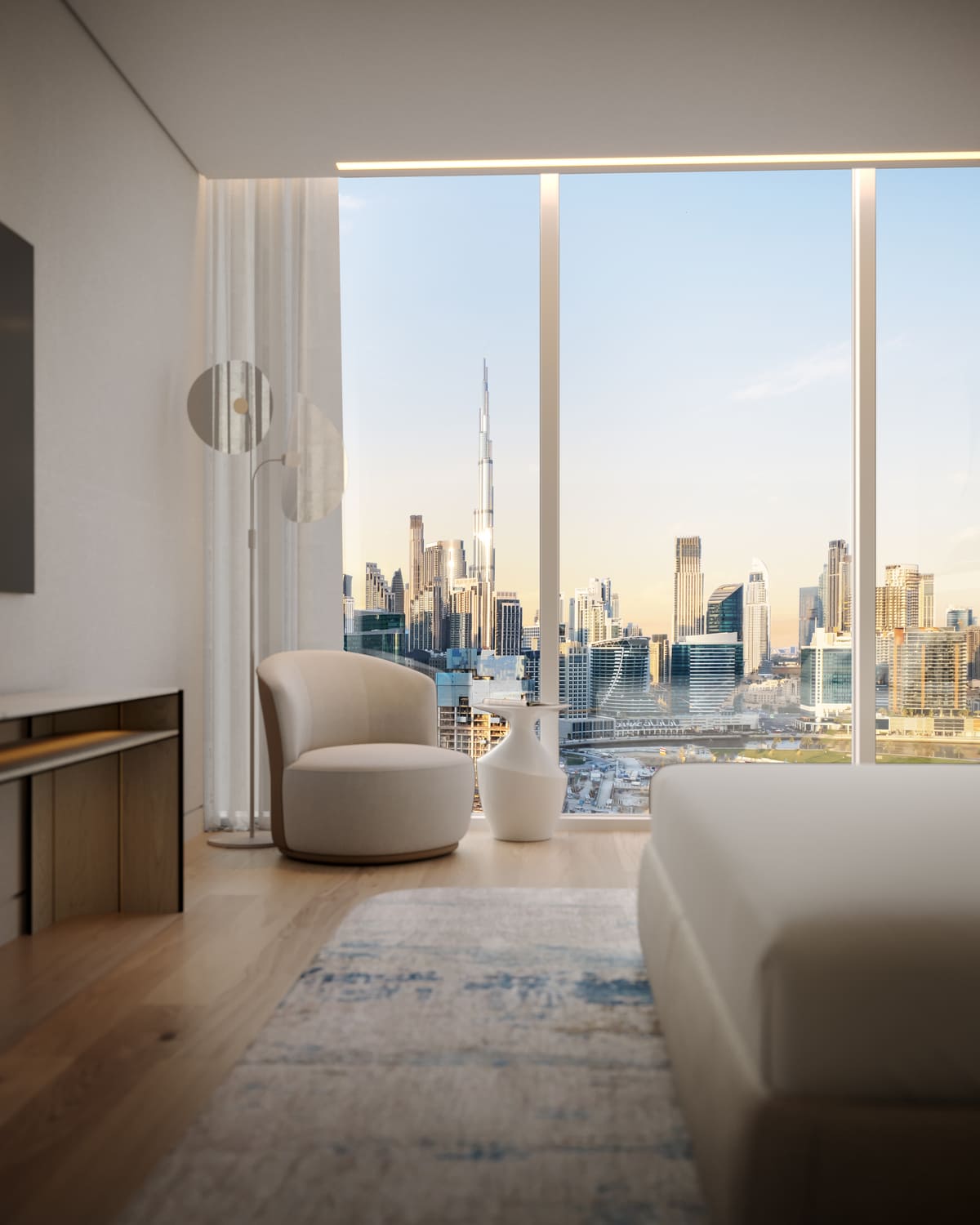 DG1 Living by Dar Global, image 7 of 10. Render supplied by developer.