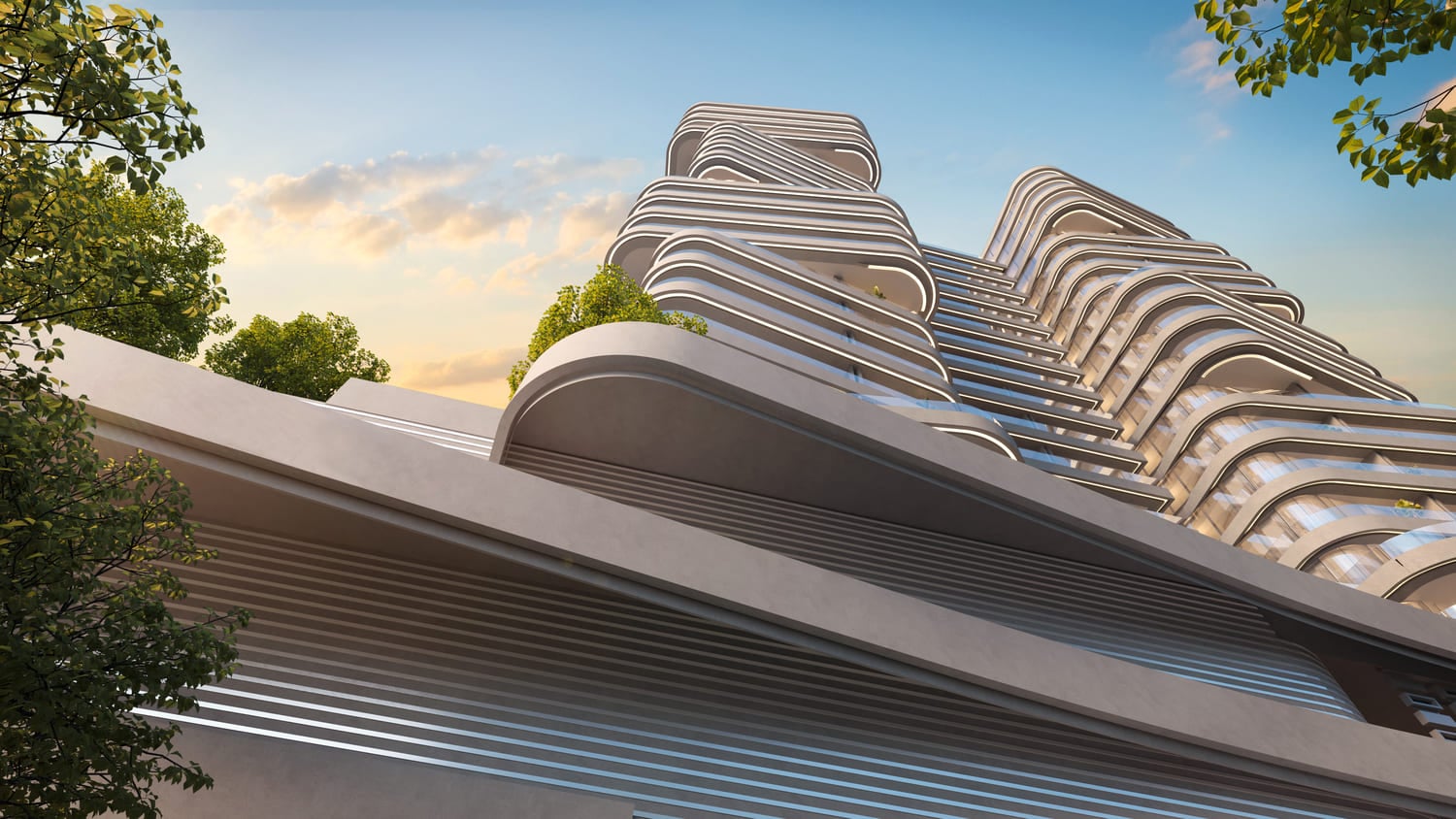 DG1 Living by Dar Global, image 2 of 10. Render supplied by developer.