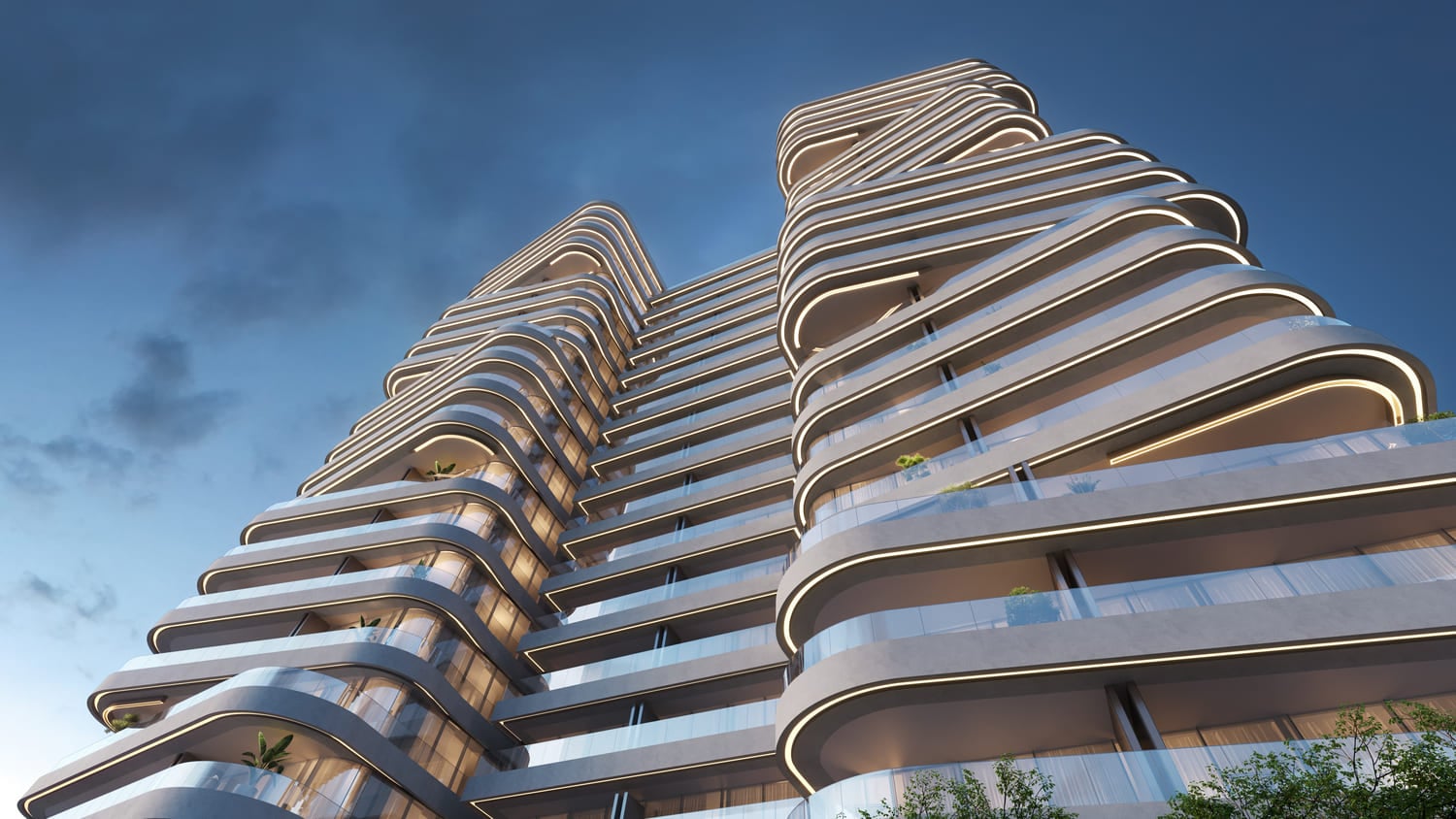 DG1 Living by Dar Global, image 3 of 10. Render supplied by developer.