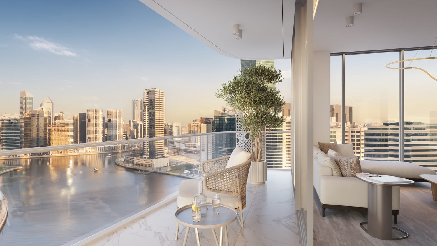 DG1 Living by Dar Global, image 8 of 10. Render supplied by developer.
