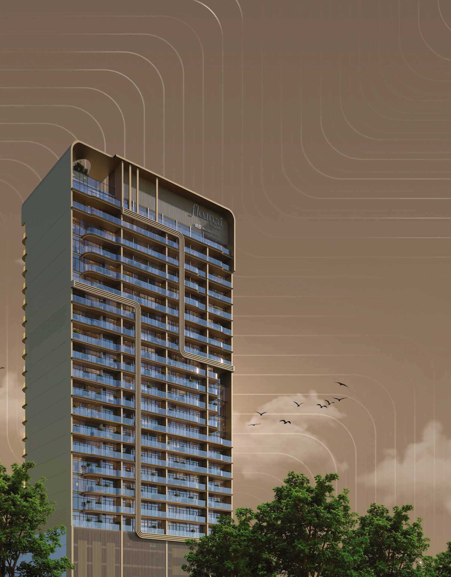 Floarea Skies by Mashriq Elite Developments, image 1 of 10. Render supplied by developer.