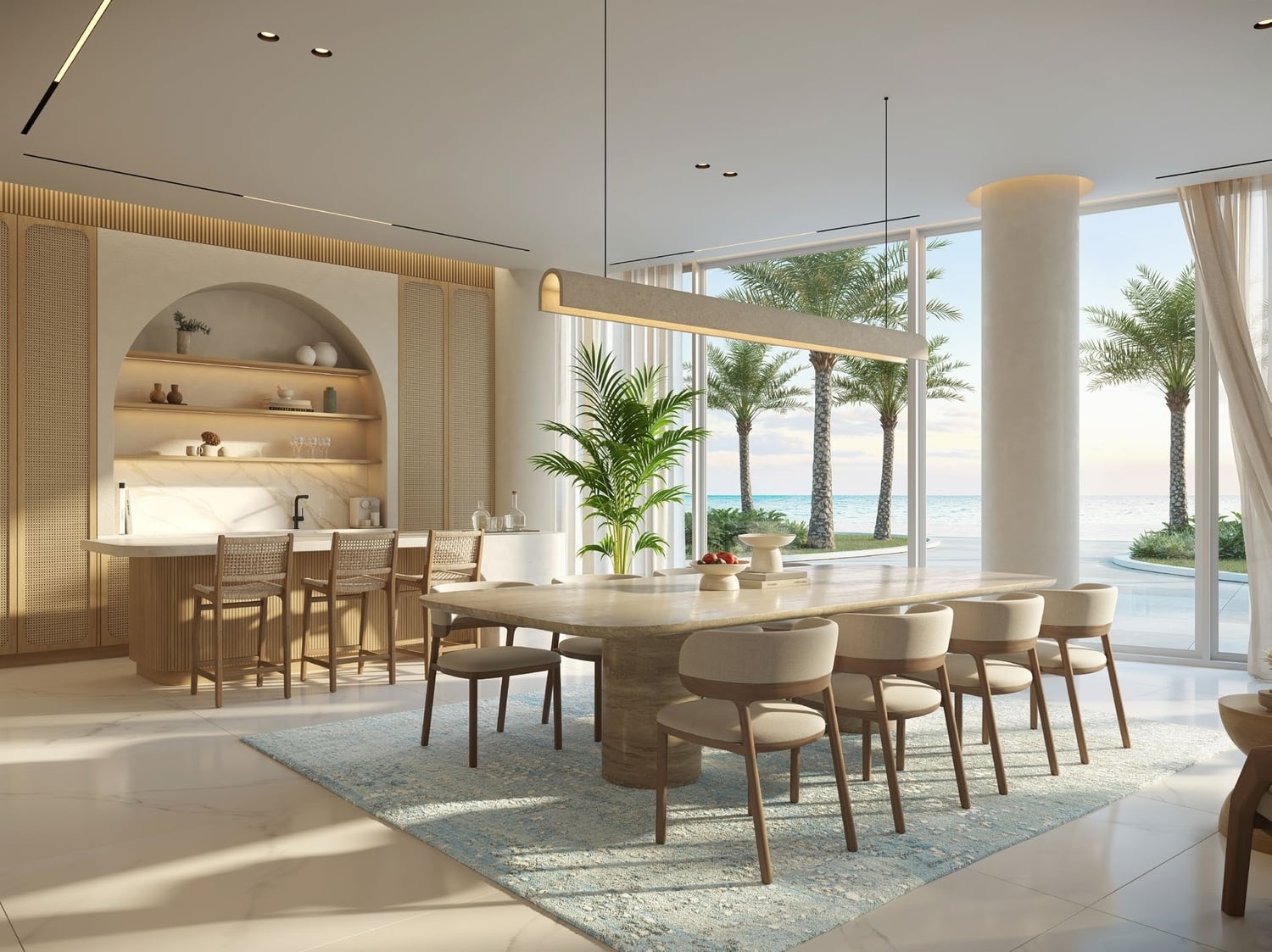 Fahid Beach Terraces by Aldar, image 6 of 14. Render supplied by developer.