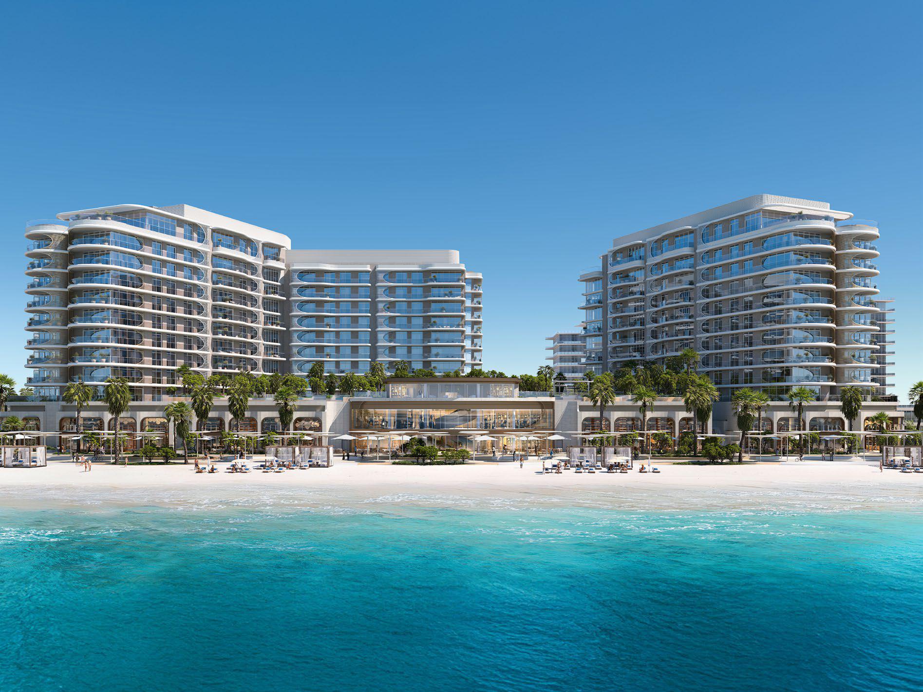 Fahid Beach Terraces by Aldar, image 2 of 14. Render supplied by developer.