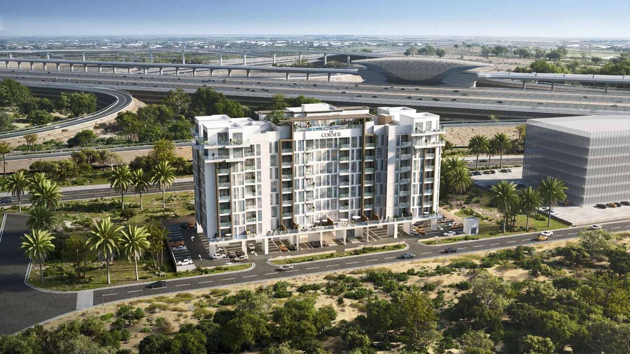 The Corner by Arabian Gulf Properties, image 1 of 10. Render supplied by developer.