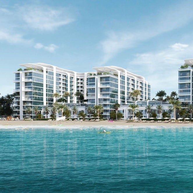 Florine Beach Residences by Sobha, image 1 of 5. Render supplied by developer.