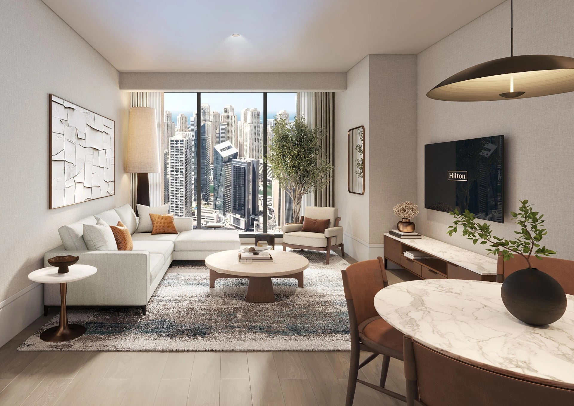 Hilton Residences Dubai JLT by Emirates Developments, image 10 of 23. Render supplied by developer.