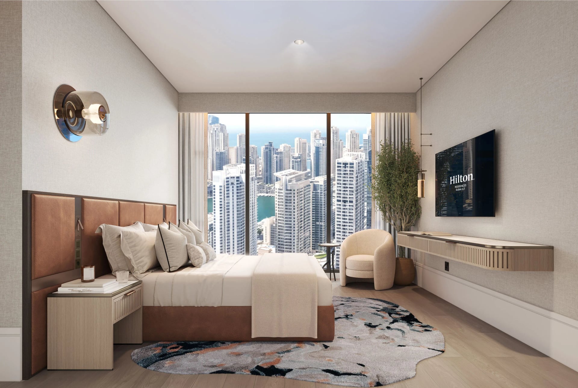 Hilton Residences Dubai JLT by Emirates Developments, image 12 of 23. Render supplied by developer.