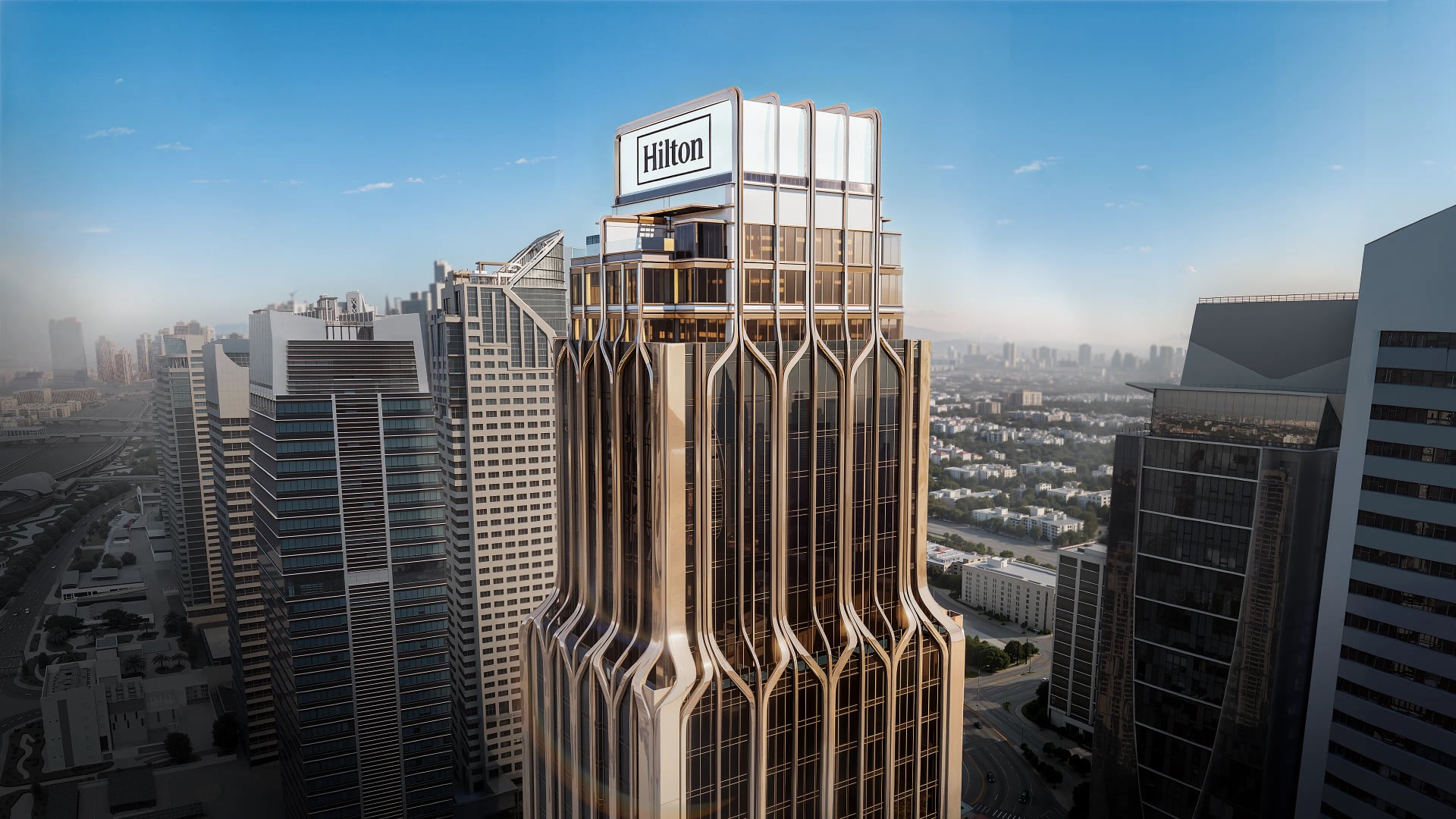 Hilton Residences Dubai JLT by Emirates Developments, image 4 of 23. Render supplied by developer.