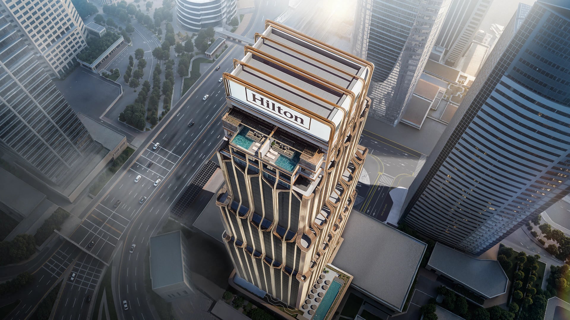 Hilton Residences Dubai JLT by Emirates Developments, image 5 of 23. Render supplied by developer.