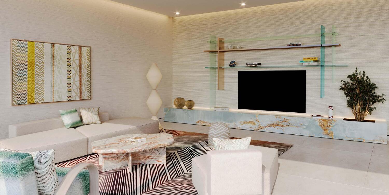 Octa Isle Interiors by Missoni, image 2 of 7. Render supplied by developer.