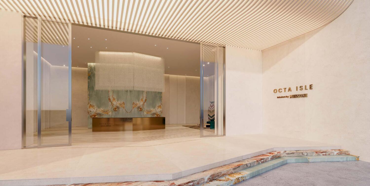Octa Isle Interiors by Missoni, image 7 of 7. Render supplied by developer.