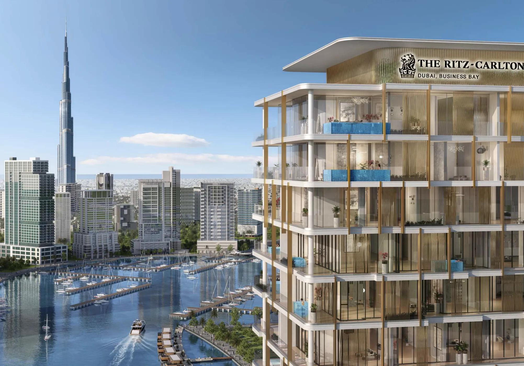 The Ritz-Carlton Residences by Al Hamra Real Estate Developer, image 1 of 22. Render supplied by developer.