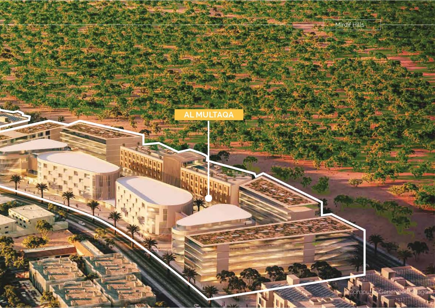Al Multaqa Avenue by Dubai Investments, image 4 of 4. Render supplied by developer.