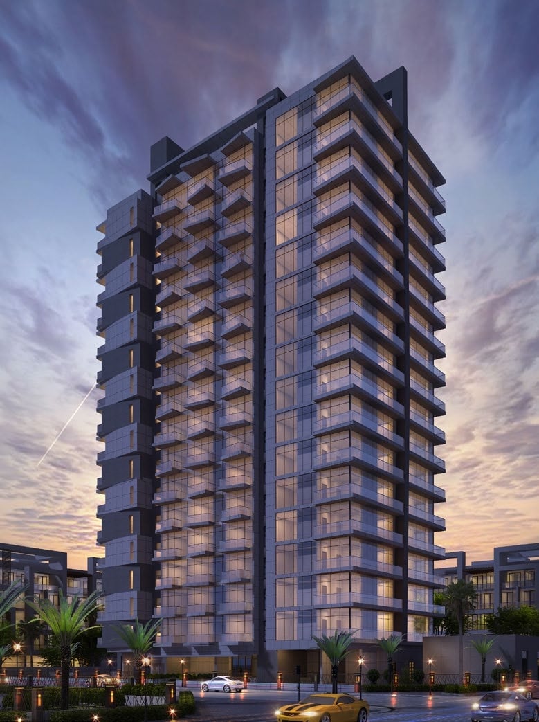 V2 Tower by Tabeer, Dubai Sports City. Render supplied by developer.