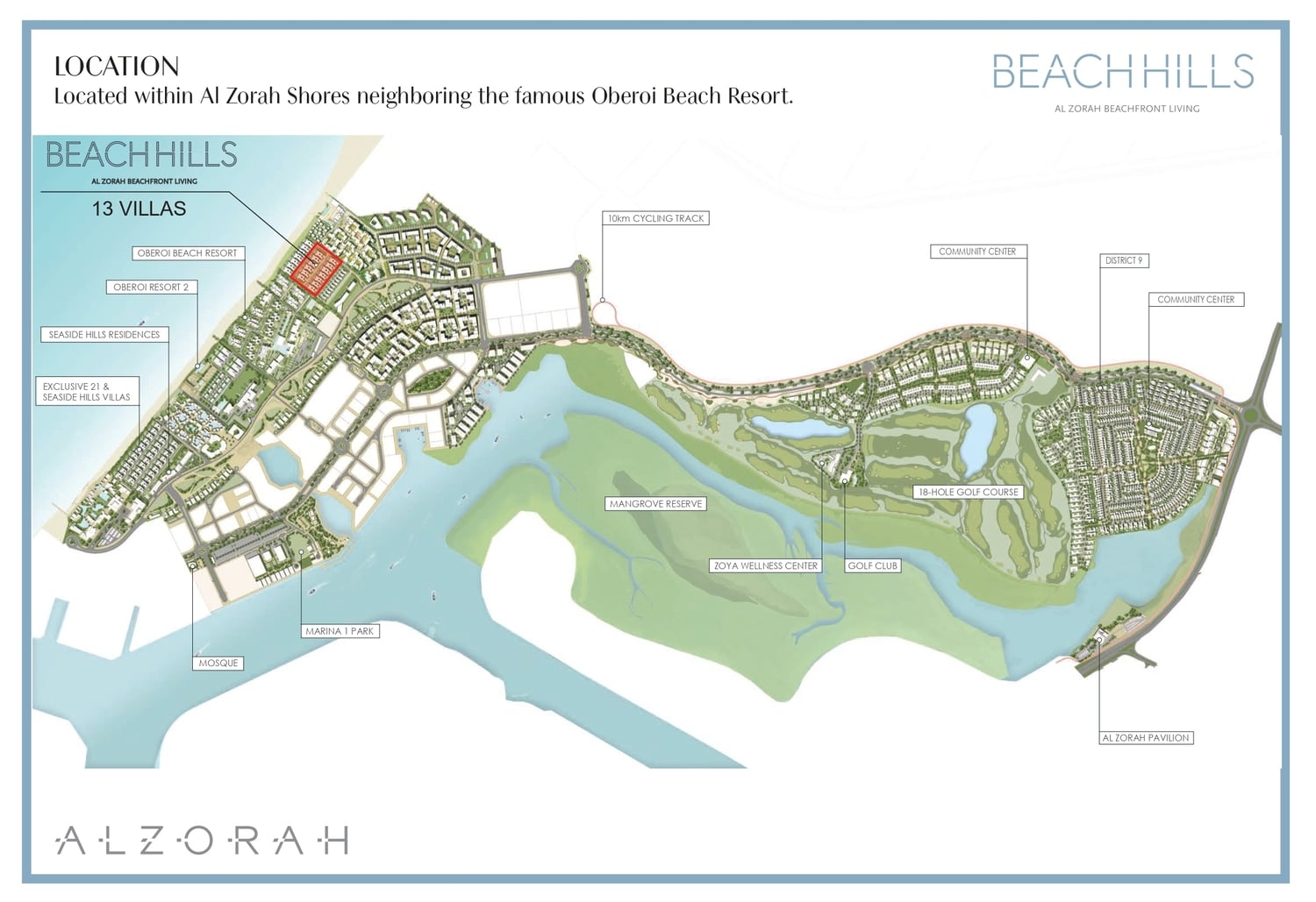 Al Zorah Beach Hills Villa's by Al Zorah Development Company, image 18 of 18. Render supplied by developer.