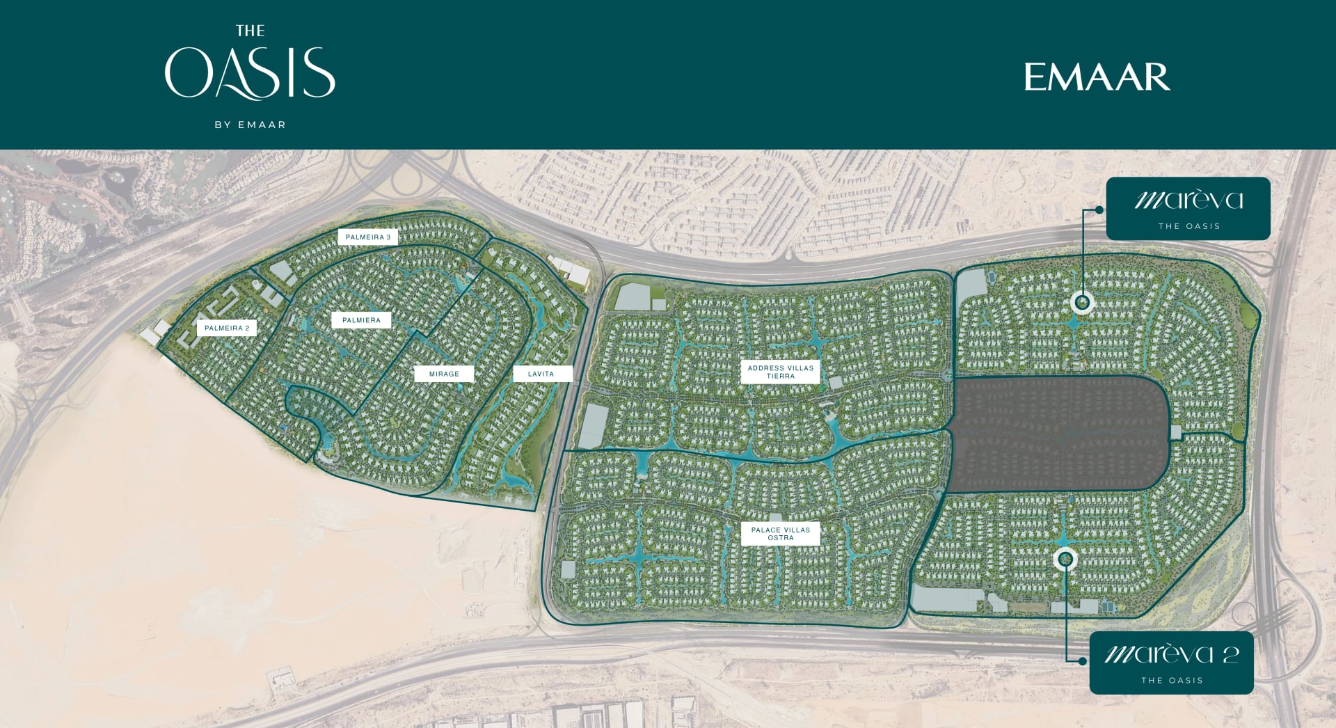 Mareva 1 and 2 The Oasis by Emaar, image 9 of 9. Render supplied by developer.