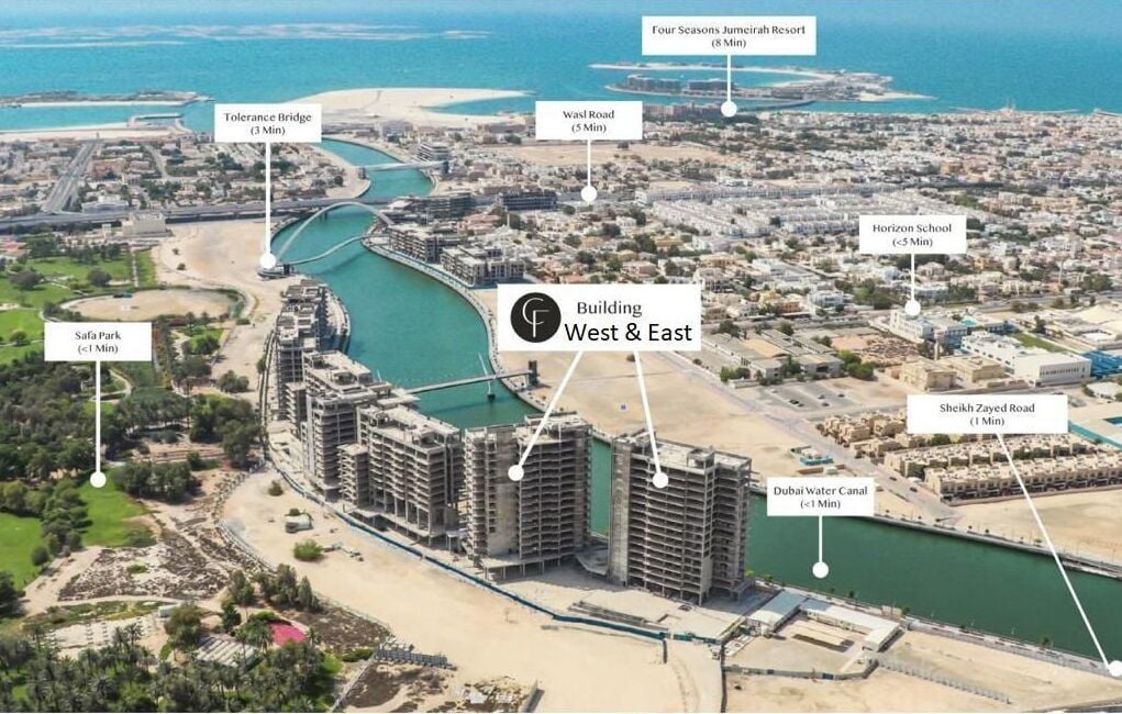 Canal Front Residences by Meydan, image 5 of 5. Render supplied by developer.