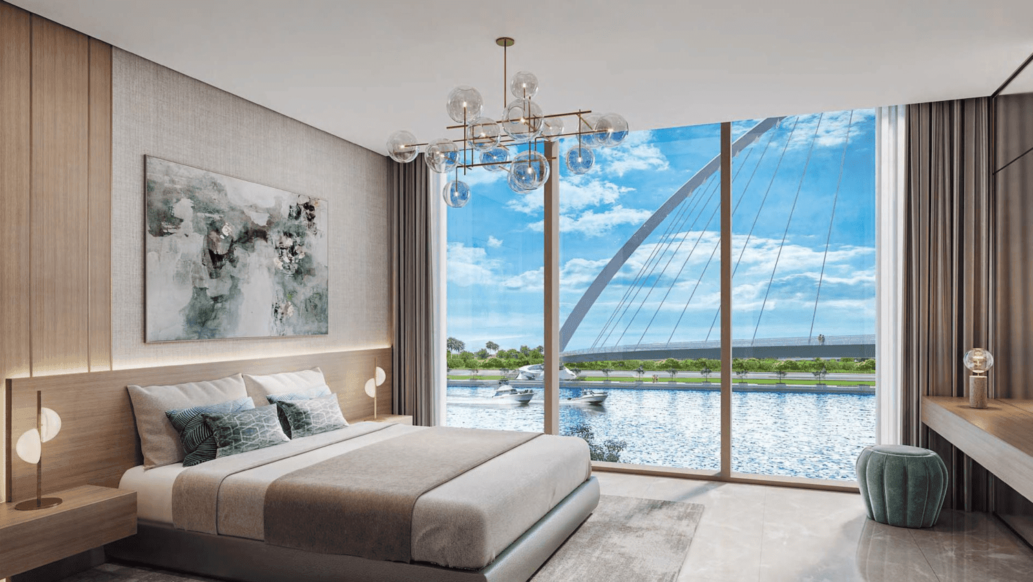 Canal Front Residences by Meydan, image 4 of 5. Render supplied by developer.