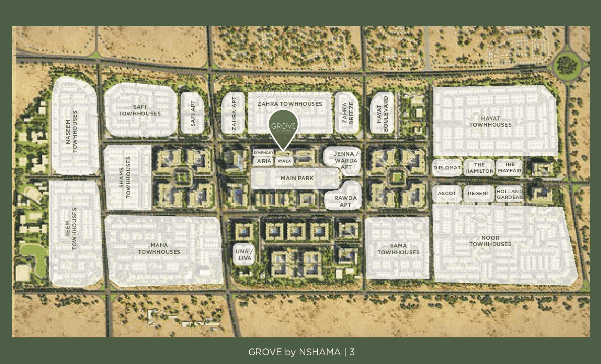 Grove on the Park by Nshama, Town Square. Render supplied by developer.